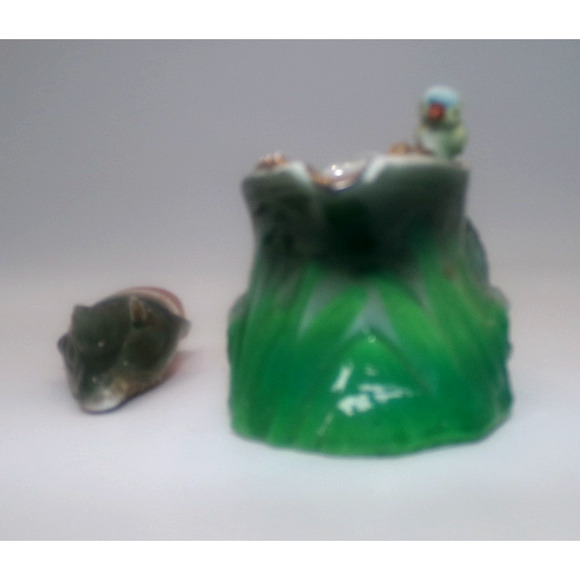 Vintage Nodder Bobber Ceramic Ashtray Dish Alligator Crocodile Jaw Japan 1950's - Picture 12 of 16